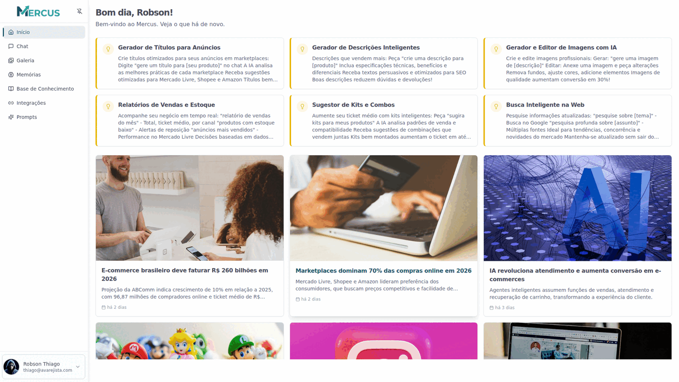 Página Inicial do Mercus