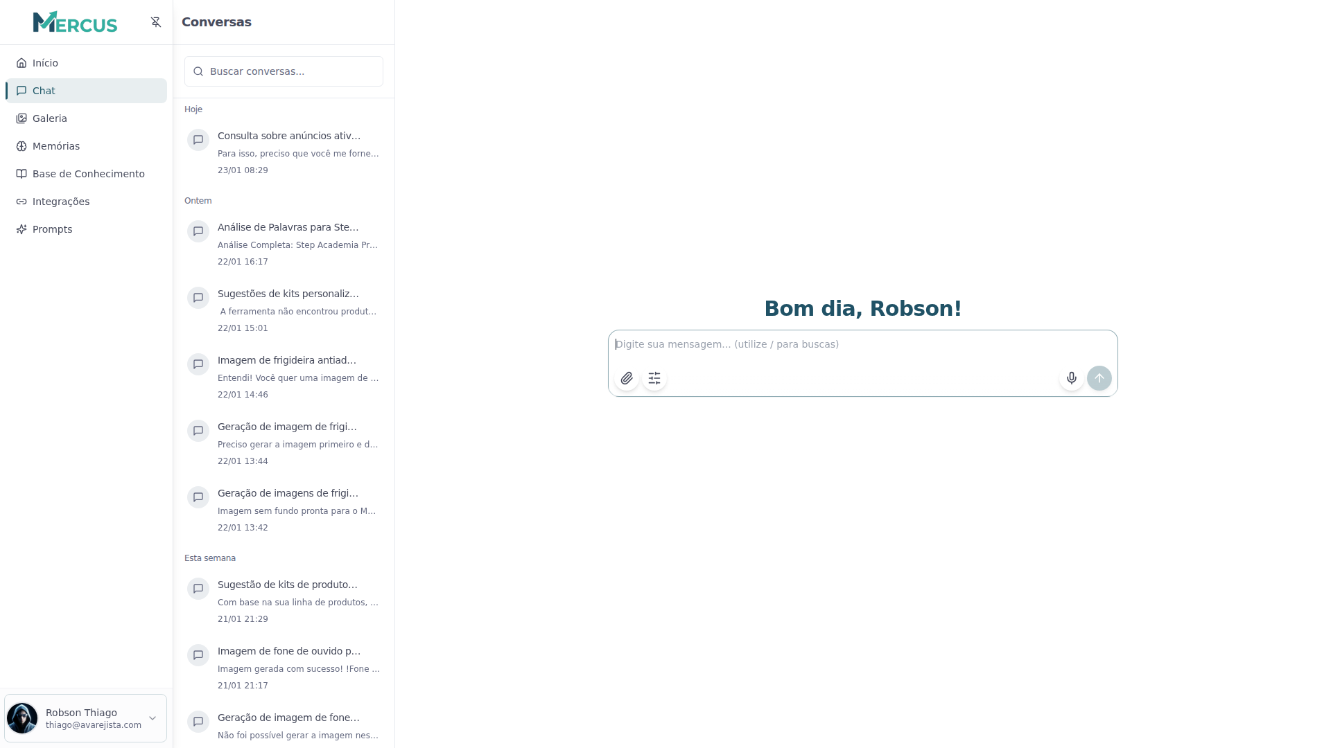 Chat com IA do Mercus